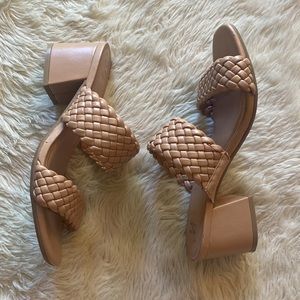 Nude block heel